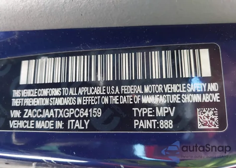 2016 Jeep Renegade Sport z USA, uszkodzony, nr VIN ZACCJAATXGPC64159